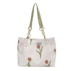 Francia borse da donna Trend Designer borse floreali Tulip The Tote Bag primavera estate Pearl Sac A Main Femme borsa A tracolla