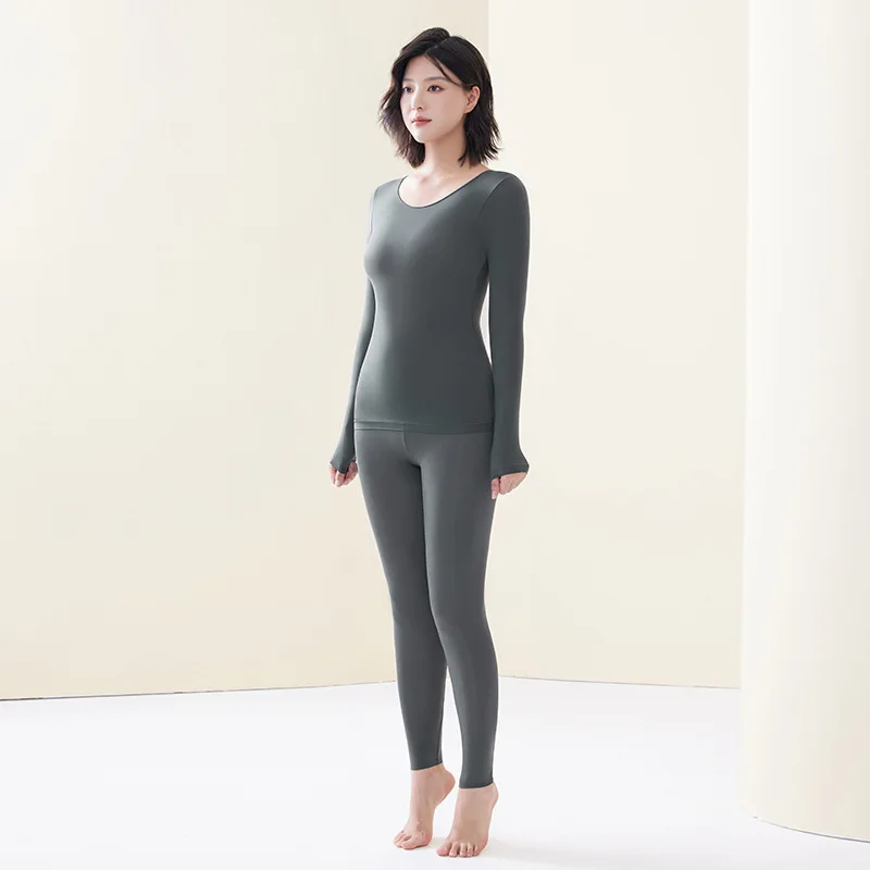 New Women\'s Autumn Winter Invisible Thermal Insulation Underwear Ultra-thin Autumn Clothes Autumn Pants Skincare Clothing Set