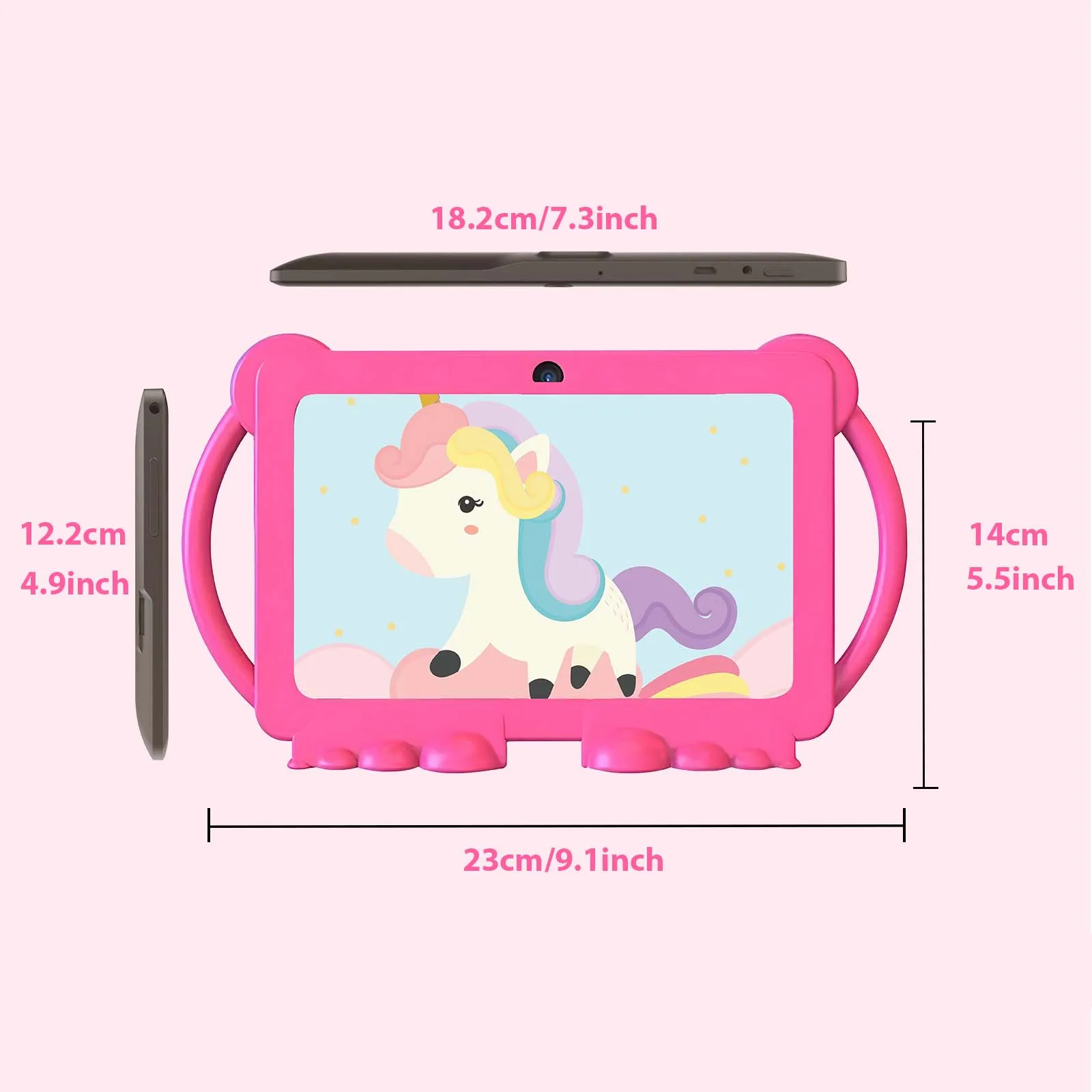 Relndoo 7 Inch Kid Tablet Android 13, 6GB(3+3 expanded) RAM 32GB ROM, WiFi, Dual Camera, IPS Screen, Kids Game Learning Tablets