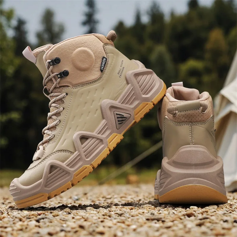 

Outdoor Mens Combat Tactical Desert Boots Motorcycle Shoes Male Field Hunting Hiking Climbing Training Waterproof Sports Shoes