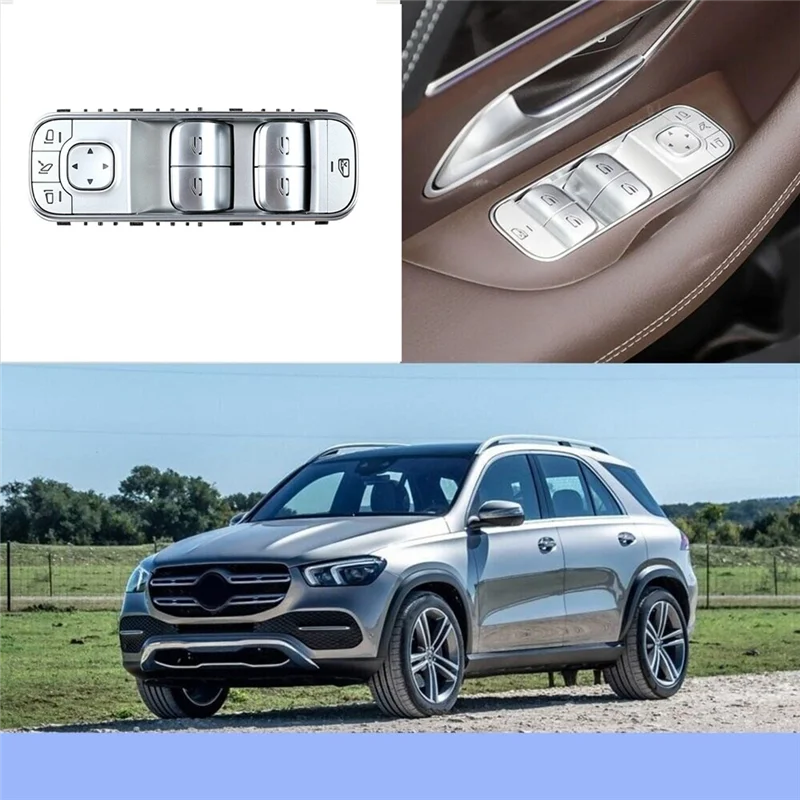 

1 PCS Power Lifter Window Switch Electric Window Switch Silver ABS For Mercedes Benz GLS GLE W167 2019 2020 2021