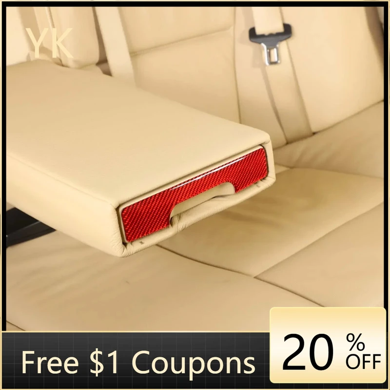 

For BMW 3 Series E90 E92 E93 2005-12 Soft Carbon Fiber Car Rear Seat Hidden Cup Holder Switch Sticker Car Accessories