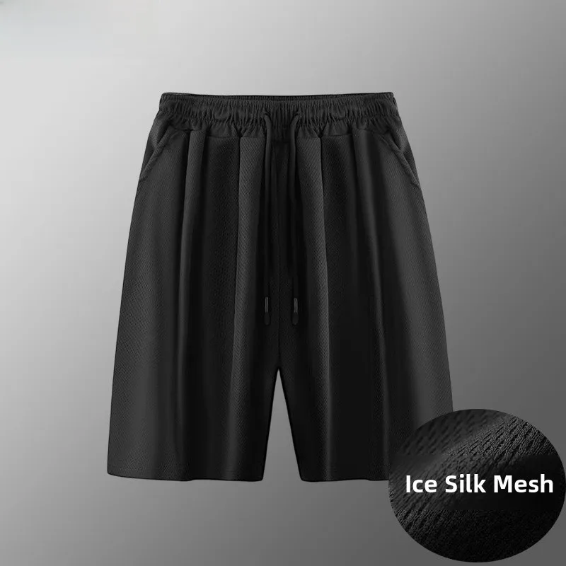 

Ice Silk Men's ort orts Extra Large Size Loose Summer Sports Running Qui Dry Five-Point Casual Pants Straight Leg Sle