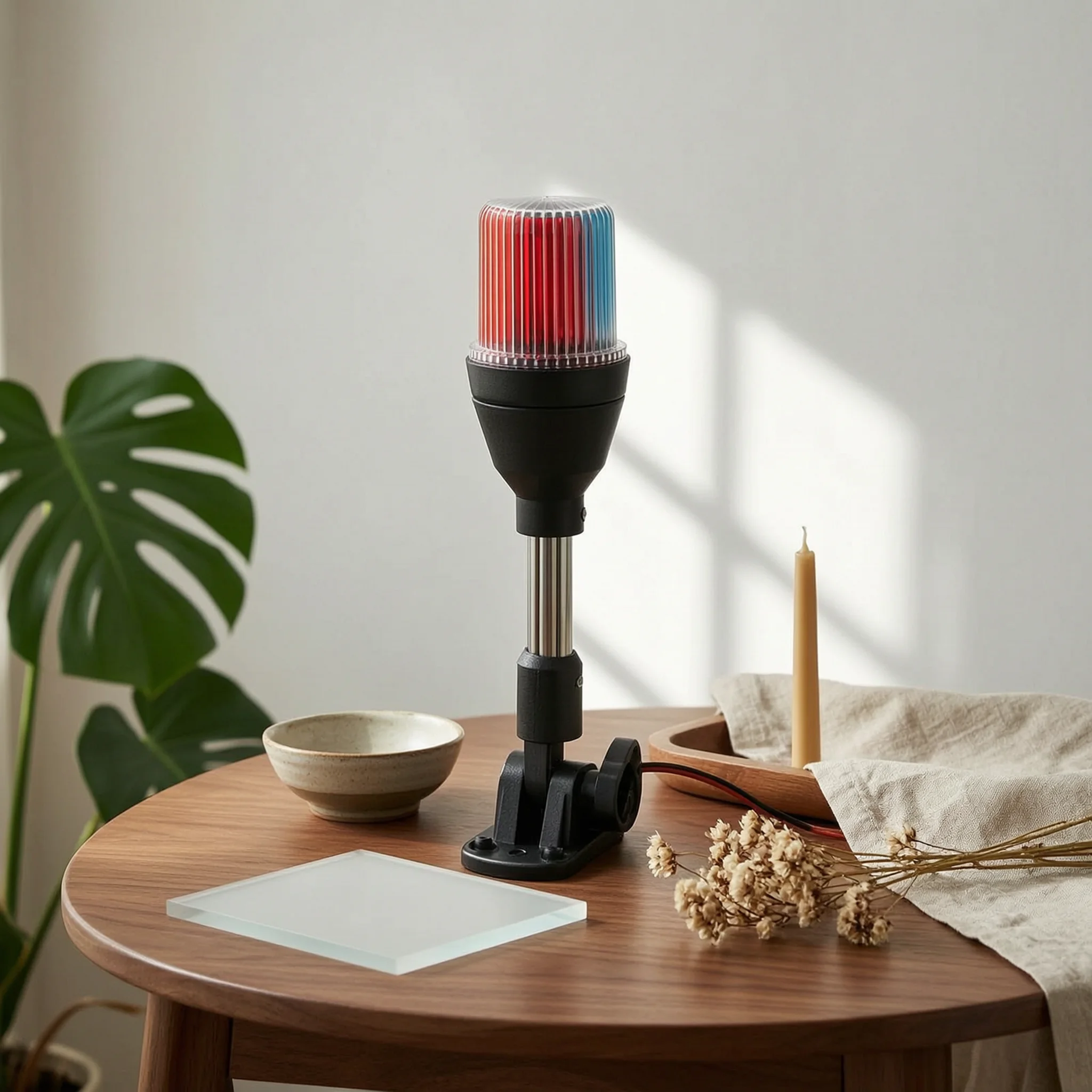 Boat Light with Base LED Marine Light with Pole All-Around Bright for Yacht Captains, Deck Installation