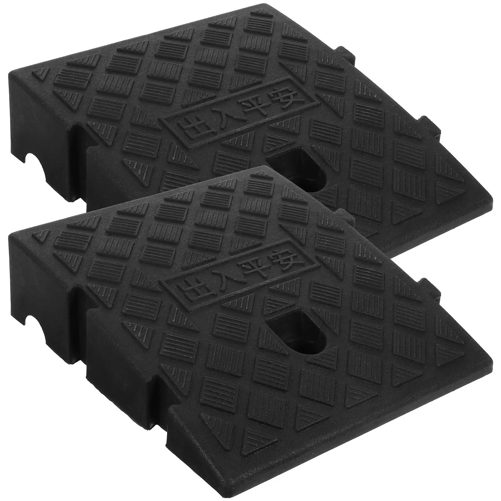 

2pcs Driveway Curb Ramps Shed Ramps Threshold Ramps For Cars Wheelchairs Bikes Scooters Step Pads Slope Pads Road Curbs