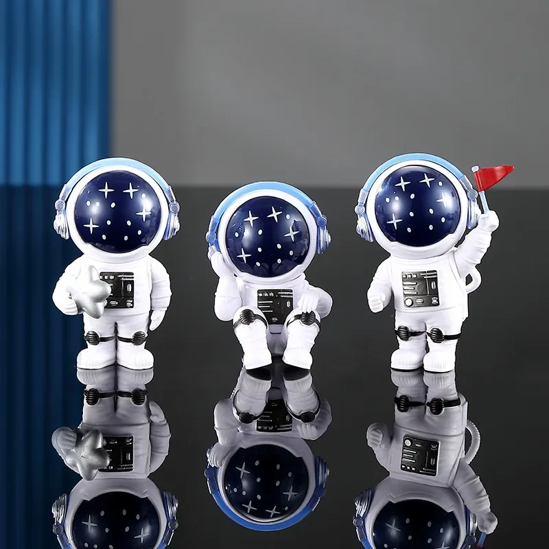 Astronaut Figure Statue Figurine Spaceman Sculpture Educational Toy Desktop Home Decoration Astronaut Model For Kids Gift