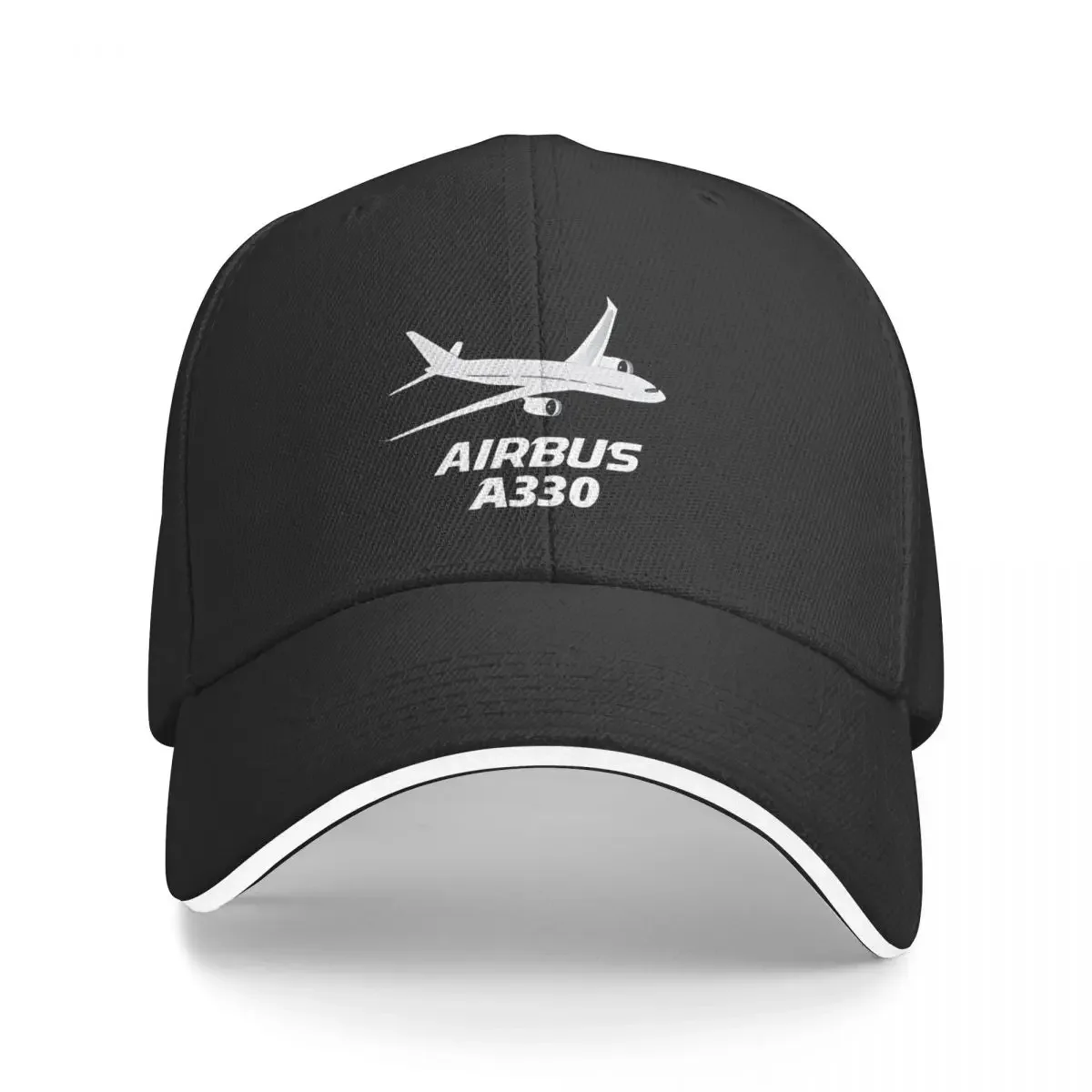 Airbus A330 Captain Baseball Cap Vintage Airplane Sandwich Cap for Men Women Polyester Sun Cap Outdoor