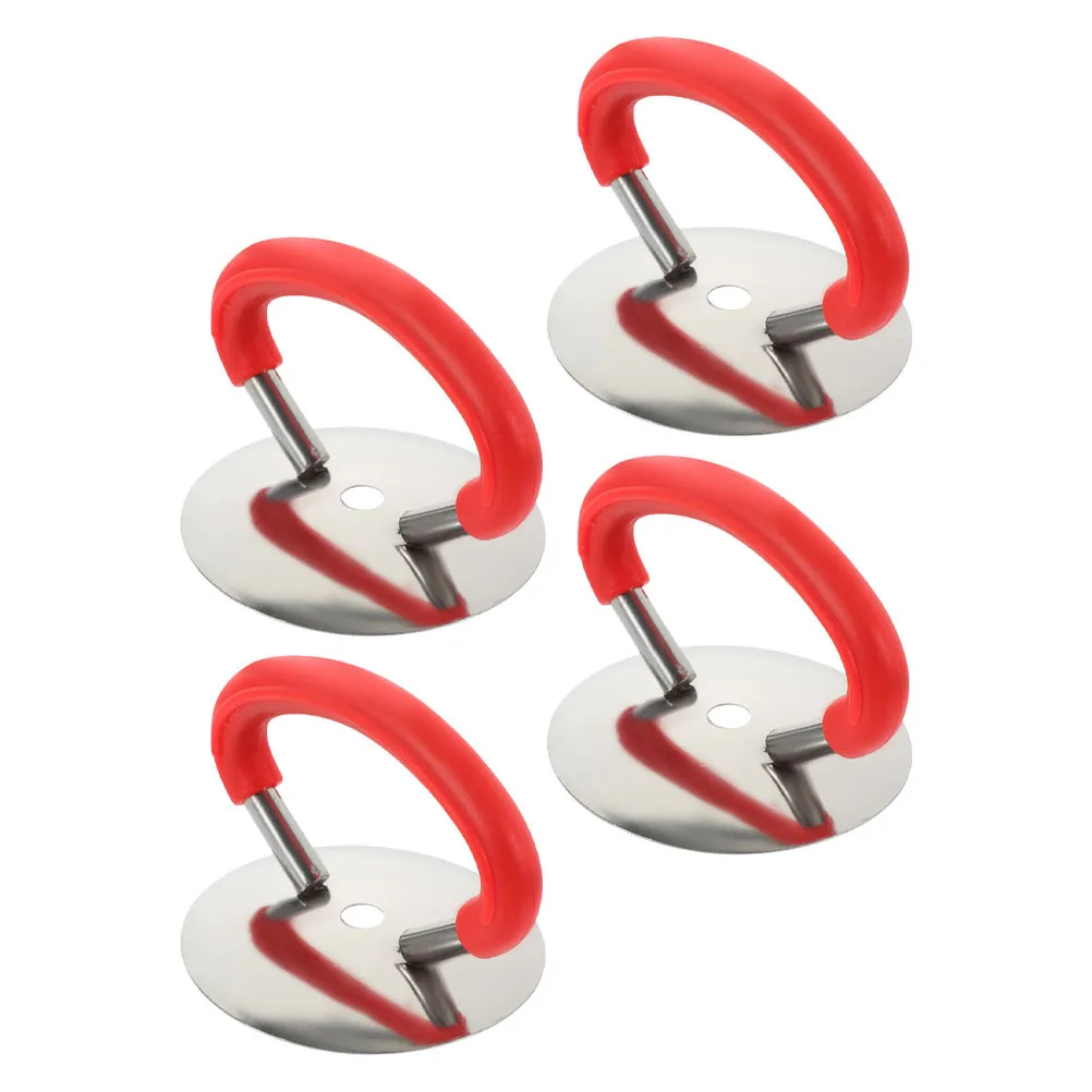

4Pcs Universal Pot Lid Knob Handle Heat-Resistant Silicone Stainless Steel Replacement Lid Accessories for Household Cookware