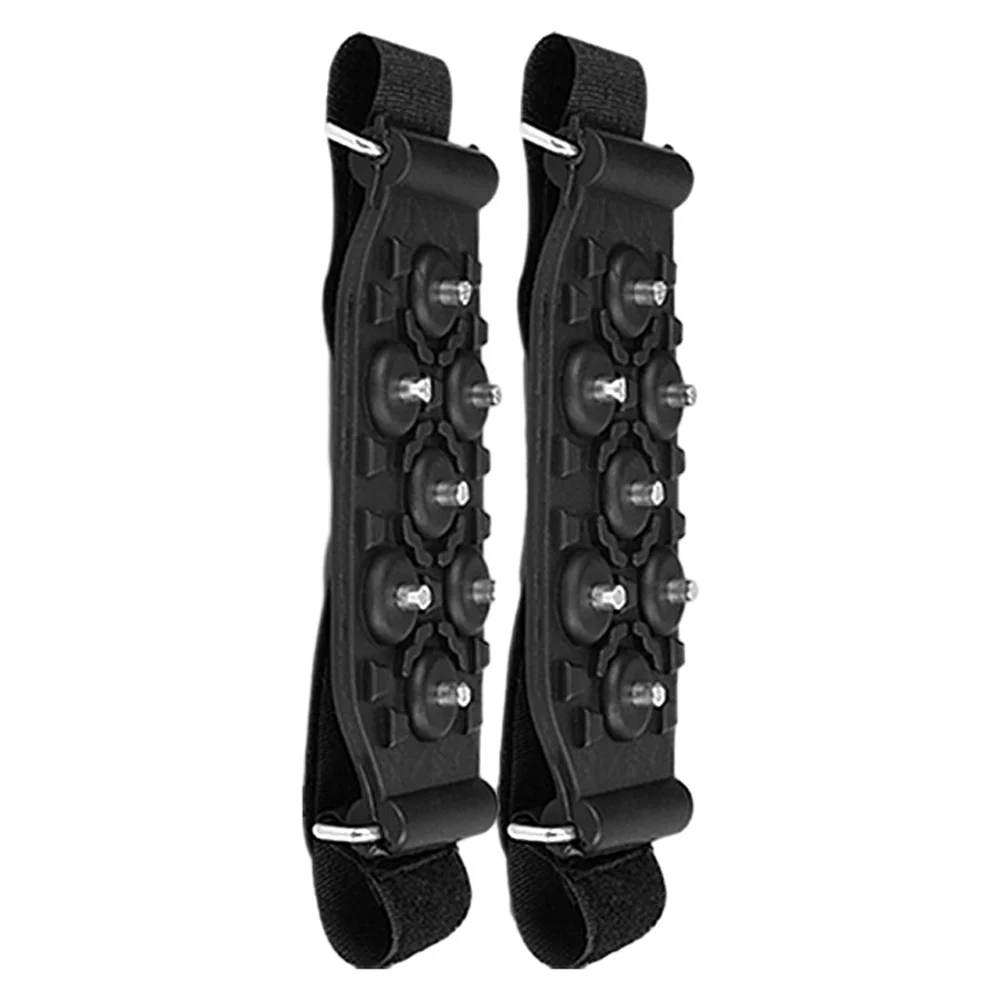 

Climbing Shoes Crampon Covers Crampons Non-skid Hiking Anti-slip Ice Grippers for and Boots Black Traction Snow Grips Travel