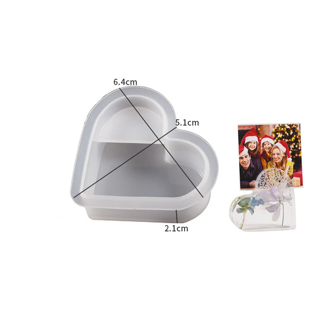  Note Clip Mold DIY Silicone Mold Card Holder Mold Heart  Shaped For Stationery Decoration Office