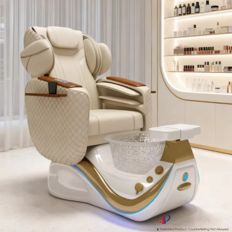 High End Light Surfing Foot Spa Pedicure Chair with Back Massage Modern Salon Manicure Pedicure Station Lay Down