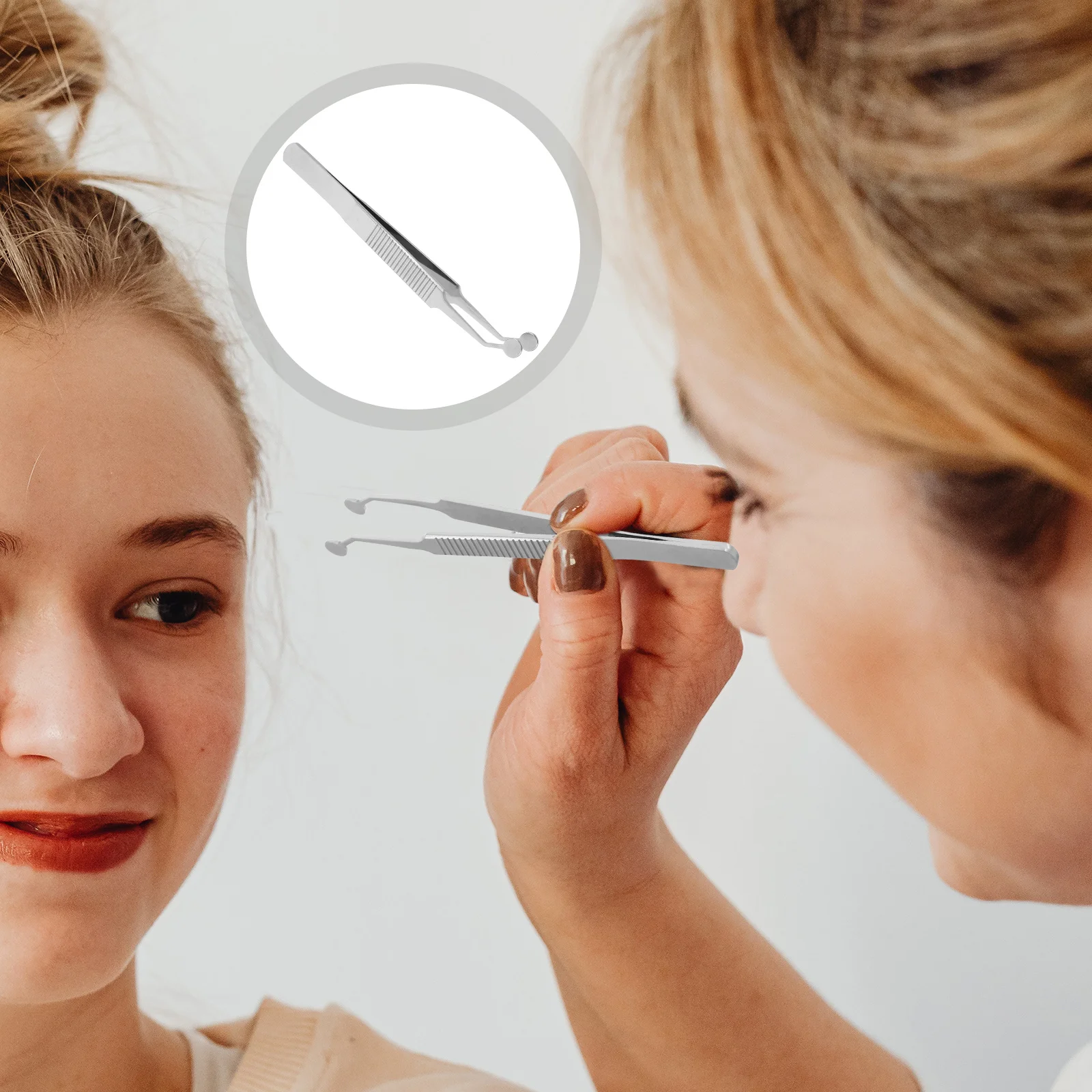 Pressacavi Meibomian in acciaio inossidabile Pinze per massaggi delle palpebre Pinzette per punta rotonda per la cura degli occhi asciutti Massaggio degli occhi