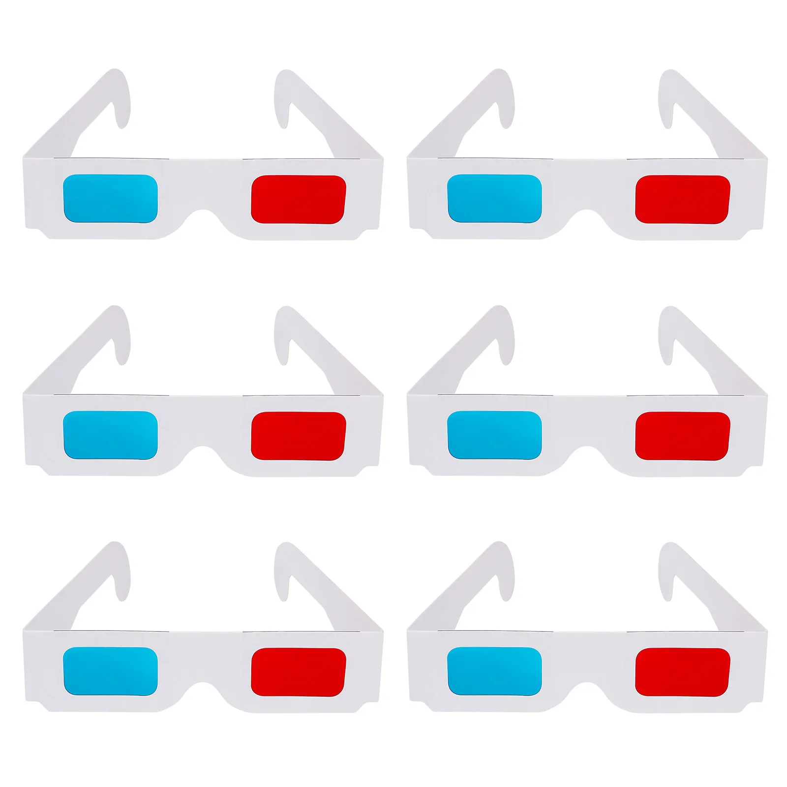 

30Pcs Anaglyph 3D Glasses Cardboard Disposable Lightweight Portable 3D Movie Viewing Glasses for Internet TV Magazines Photos