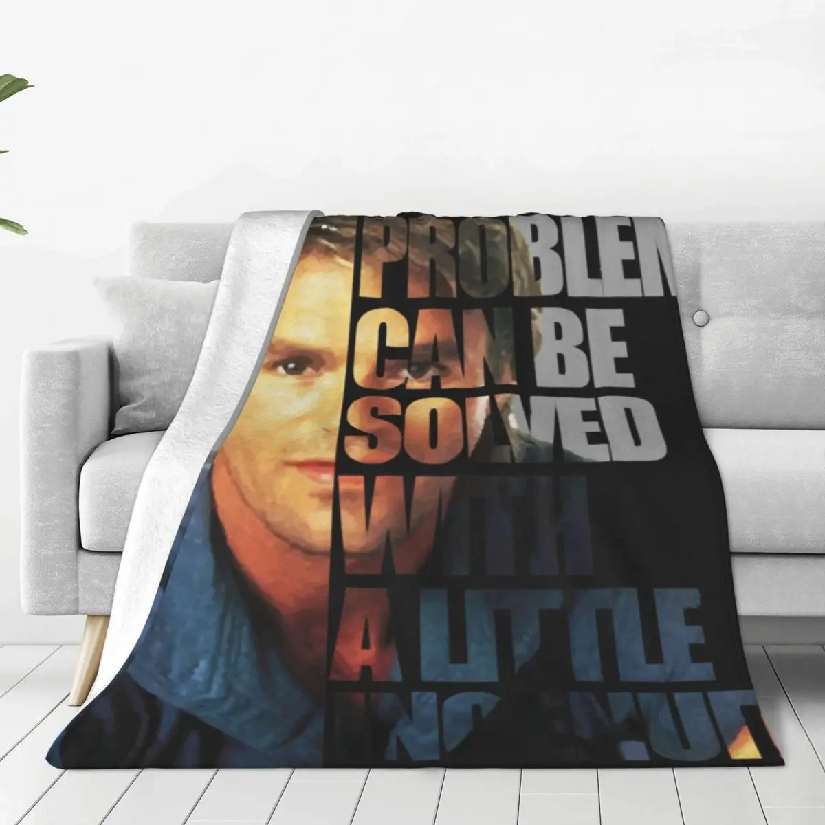 Macgyver Flannel Blankets Quality Soft Warm Action Hero Throw Blanket Winter Travelling Couch Bed Graphic Bedspread