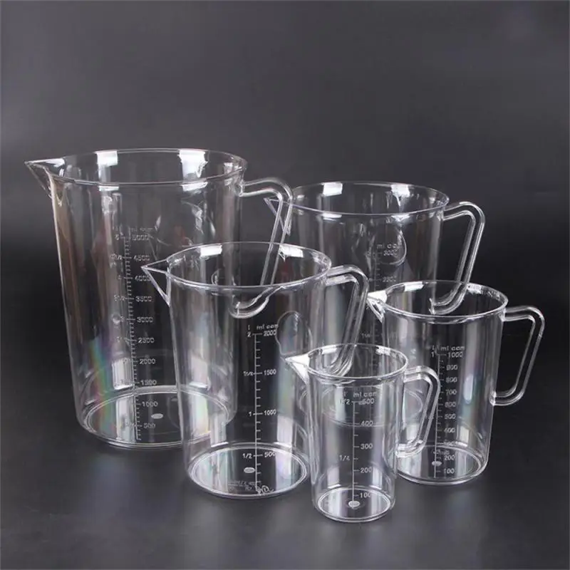 500/1000/2000/3000/5000ml High Borosilicate Glass Measuring Cup Clear Scale Cup Laboratory Beaker Kitchen Baking Measuring Cup