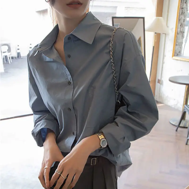 Spring and Autumn Woman\'s Clothes Solid Color HongKong Retro Style French Romantic Fashion Lazy Niche Elegant Simplicity Leisure