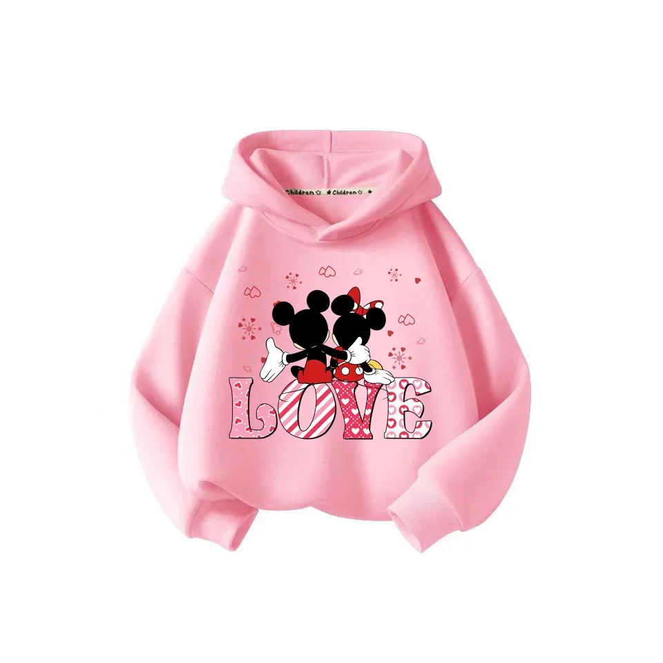 Disney Comics anime Mickey Minnie Mouse Hoodie Kids Girl Boys Sweatshirt Hoodie Cartoon kids Cute clothes Baby top jumper