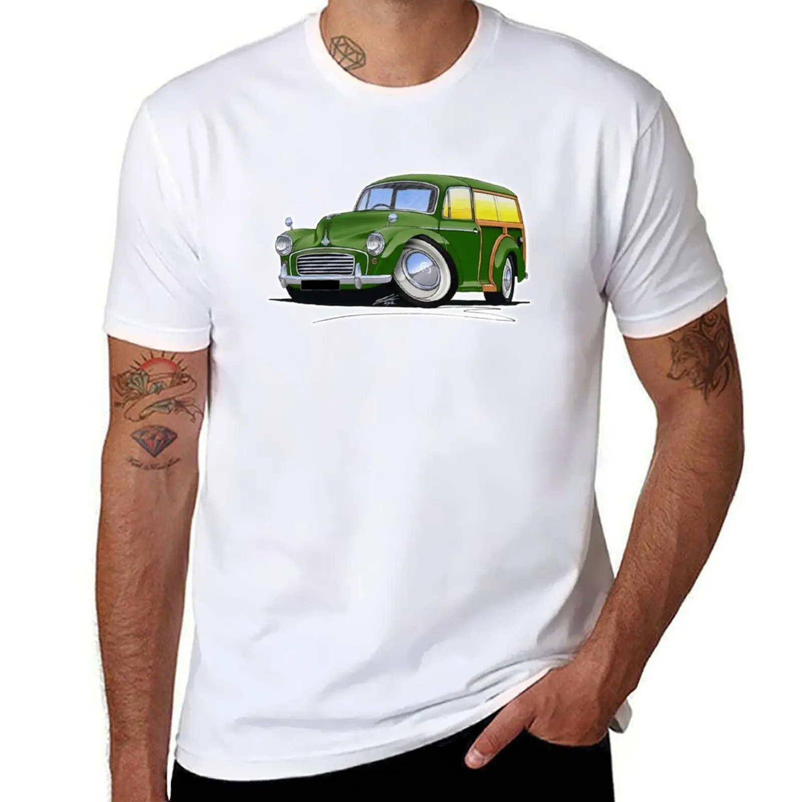 

Morris Minor Traveller Green T-Shirt men t shirt cotton 100% man t shirt designer T-Shirt