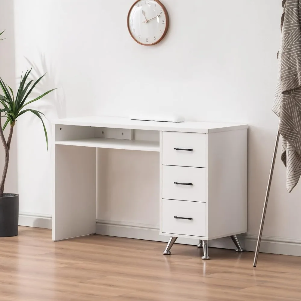 with Wrist Rest Salon Beauty Spa Storage Workstation 6153-2655 (White) Manicure Table with Drawers Nail Desk