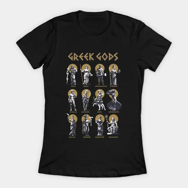 

Greek Gods Greek Mithology Ancient Legends T-Shirt 100% Cotton O-Neck Short Sleeve Summer Casual Womens T-shirt Streetwear