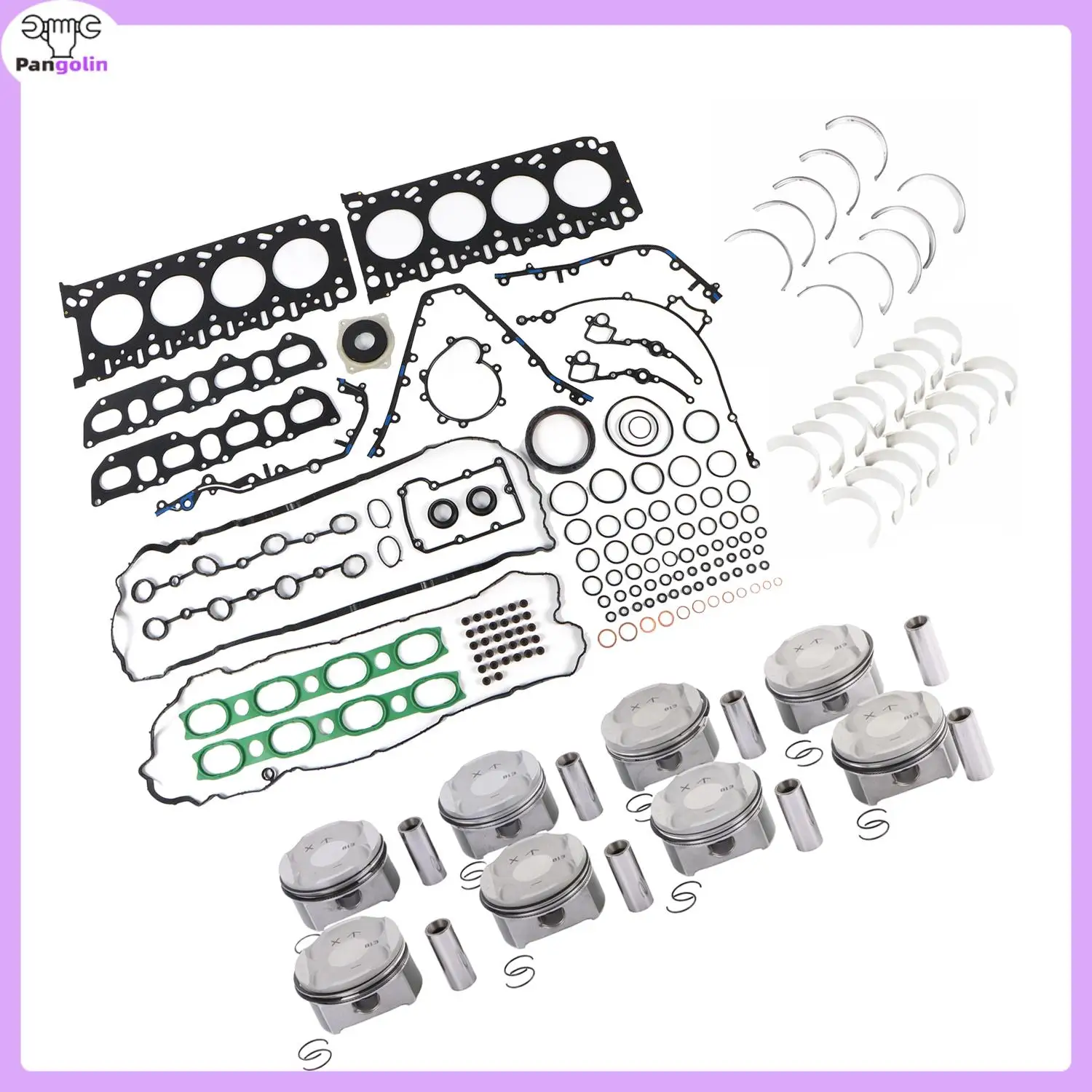 

M48.00 M48.50 Overhaul Gasket & Pistons & Bearing Kit 94810112904 94810113007 For Porsche Cayenne S Turbo 9PA 4.5L V8 Engine