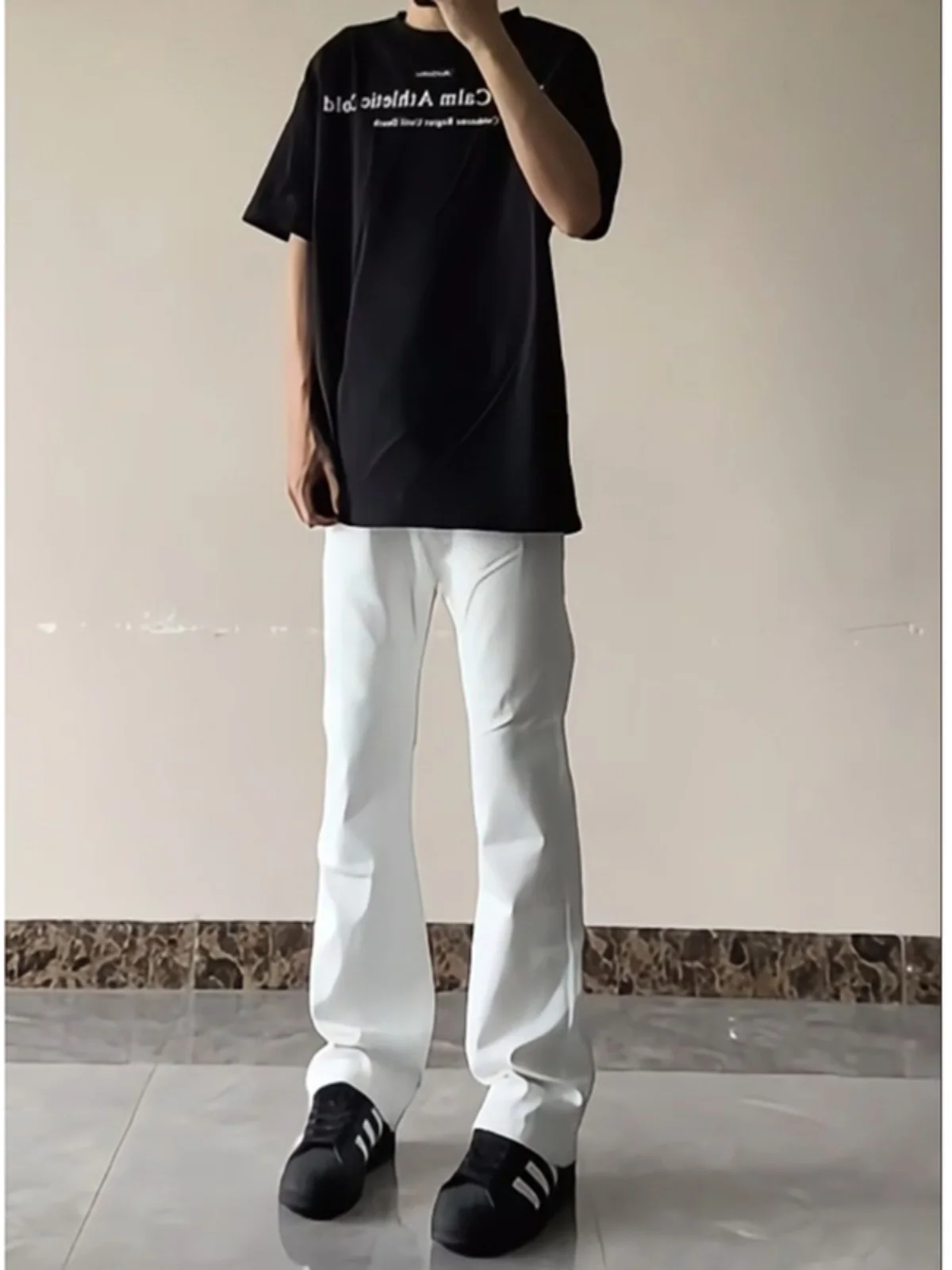 

Жемчужно-белые летние джинсы, мужские тонкие повседневные брюки прямого кроя, износостойкие, с микроэластаном, в американском стиле, для подростков