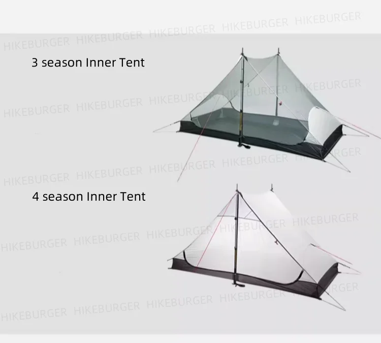 3F UL GEAR 2026 Lanshan 2 Zelt Outdoor Camping 15D SilNylon Zelt Ultraleicht Tragbar Wasserdicht Stangenloses Zelt für Wandern und Backpacking – Detail 5