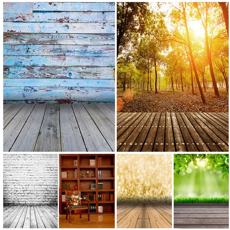 

SHUOZHIKE Art Fabric Photography Background Scenery Wall Wooden Floor Baby Portrait Photo Backdrops Studio Props 22312 HJU-08