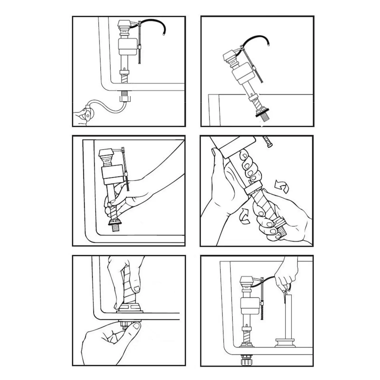 

Toilet Fill Valve Adjustable Quiet Flush Water Control Easy Install Bathroom Accessories for Toilet Kit Complete