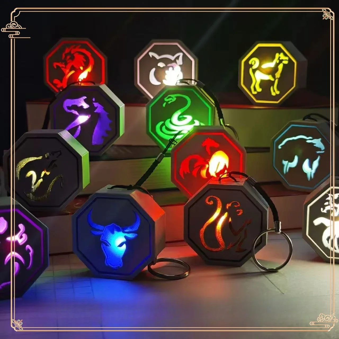 

Jackie Chan Adventures 12 Zodiac Talisman Replica Keychain - 3D Printed Tiger Amulet Unique Gift for Collectors