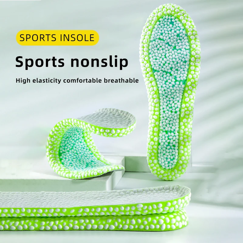 TPU Upgraded Sports Shock Absorption Insoles High Elastic Running Sneaker Pads Rebound Deodorant Comfortable Feet Cushion