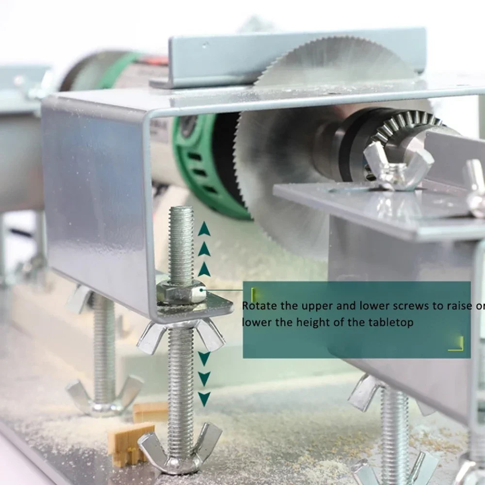 

Small Cutting/Mortise and Tenon Tool for Birdcage Making Multifunctional Woodworking Tool Mini Table Saw Card Riveting Machine