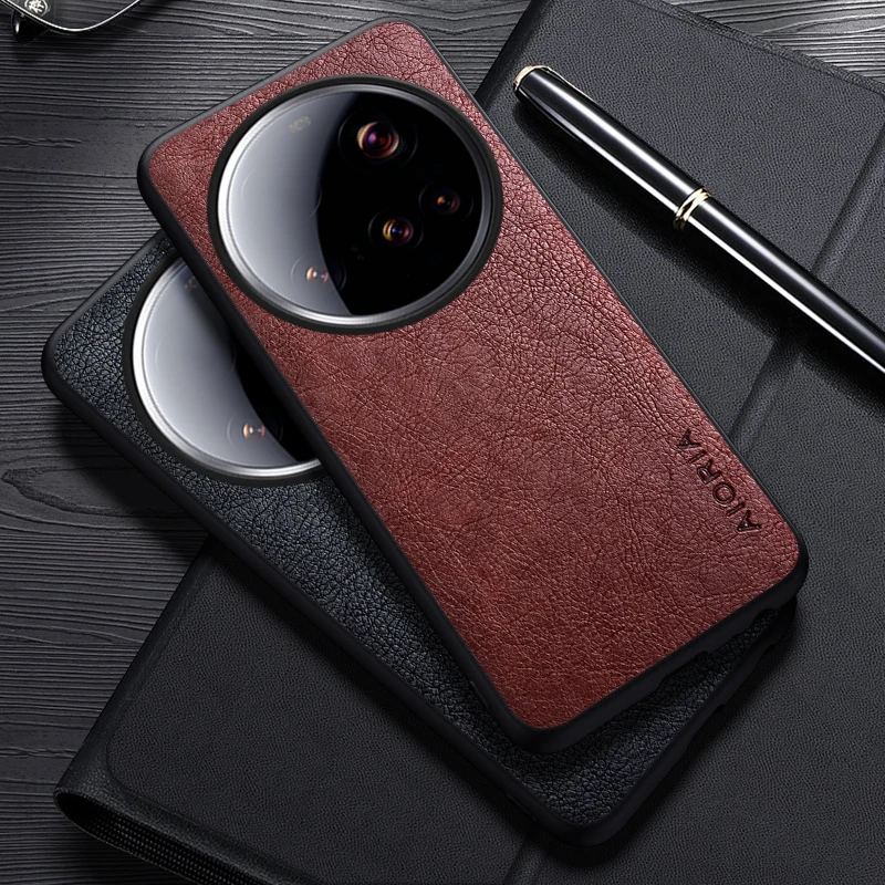 Fall Für Xiaomi 15T Pro Ultra Einfache Design Luxus Leder Business Abdeckung Für Xiaomi 15 ultra Fall
