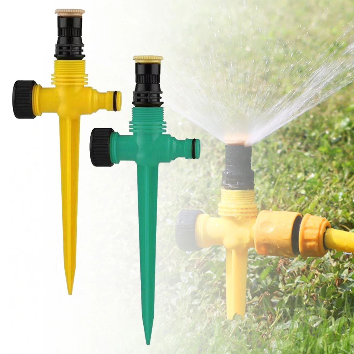 

1 Set Household Garden Lawn Sprinkler/ 360° Rotation Automatic Watering Spray Nozzle/ Greenhouse Agriculture Irrigation Tool