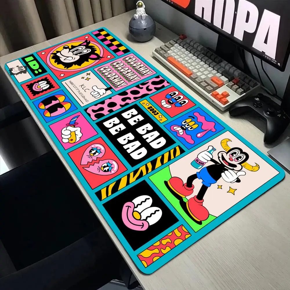 Japan Kawaii Deskmat Rubrehose Podkładka pod mysz do gier Duża podkładka pod mysz Czarno-białe podkładki pod mysz Dywan biurowy Akcesoria do gier Playmat