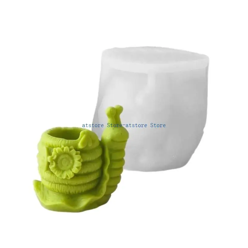 

H37D Tortoises Shaped Silicone Moulds Snails Shaped Succulents Planter Molds for Epoxy Resin, Stand , Home Decoration