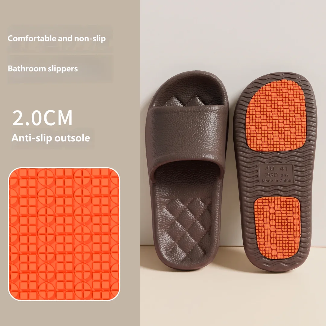 Men Women Bathroom Slippers 2CM Anti-slip Outsole EVA Soft Slide Sandals Indoor Home Shower Non-slip Footwear Summer Shoes