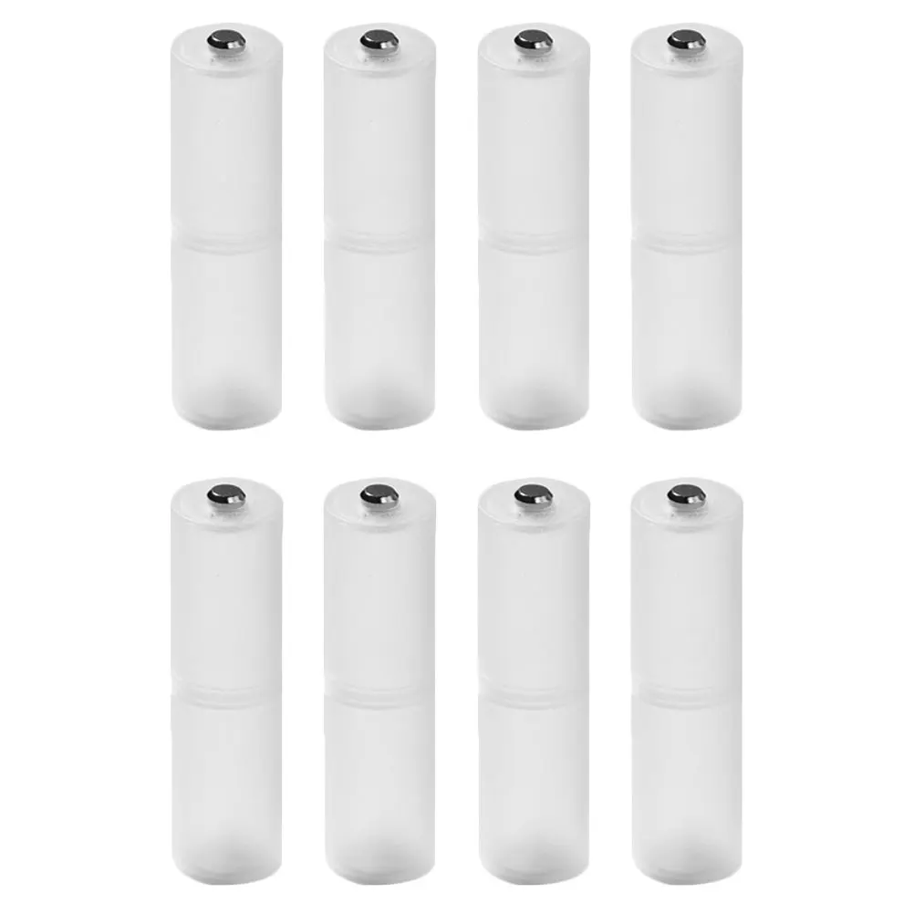 

8 Pcs Batteries Converter Cell Adapter Holder Case Storage Bag White Miss