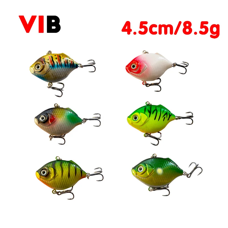 Fuheno Fishing Vib Lure 4.5cm 8.5g Sinking Fake Bait Rattle Mini VIB Lure Bait Hot Sale Jerkbait VIB 6 Colors   Wobbler Fishing