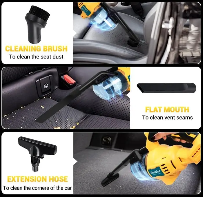 5-in-1 Cordless Handheld Vacuum, 400W Motor, 46 CFM, for Home Car Pet Hair, Compatible with 20V Battery (Tool Only) view 3