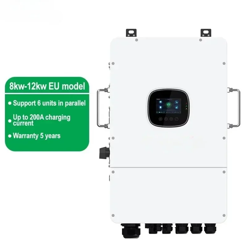 6kw 8kw 10kw 12kw IP65 Home Solar System RS485 LCD Display Multiple Safety Approvals Single Parallel Hybrid Inverter