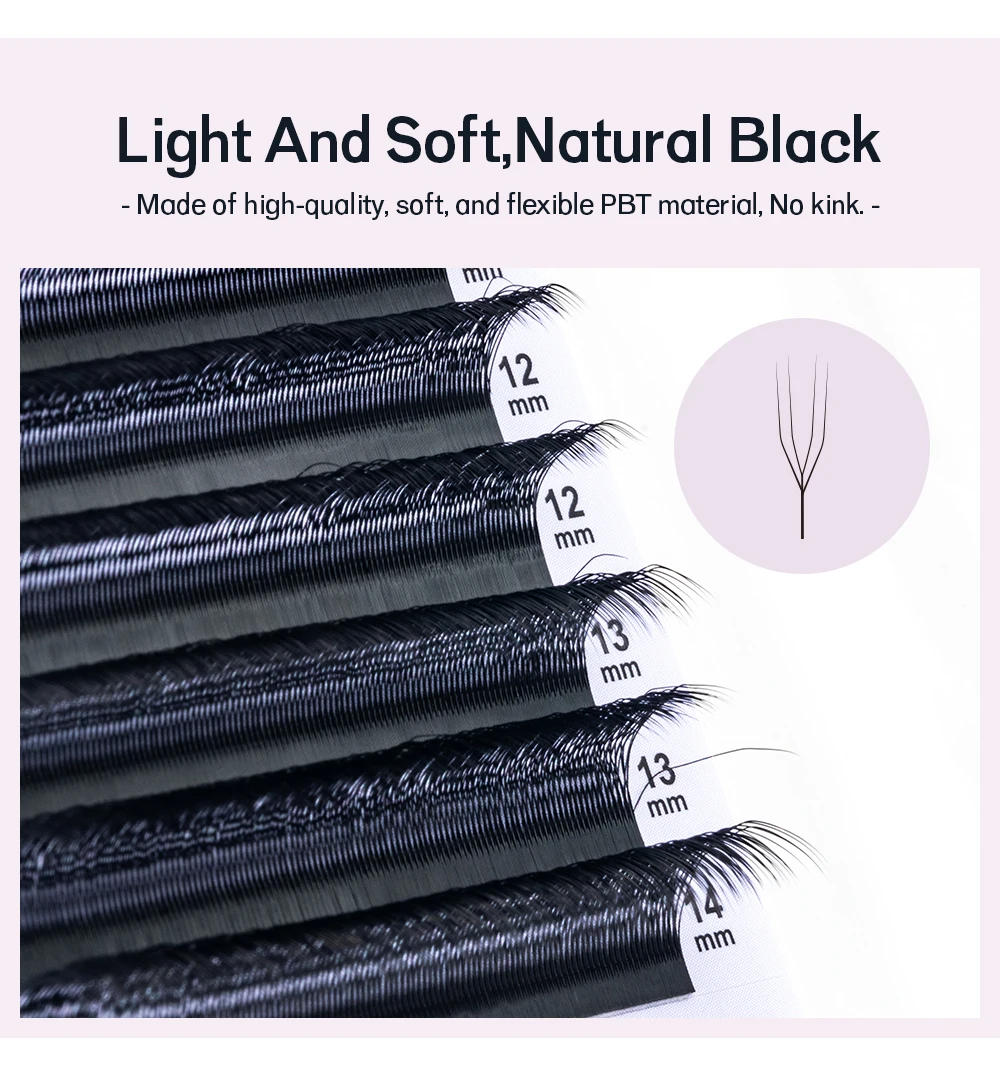 NATUHANA U-förmige 3D 4D 5D Wimpernverlängerung YY Lashes Superweiche, vorgefertigte Volumen-Fächerwimpern C/D natürliche Wispy Lash – Detail 5
