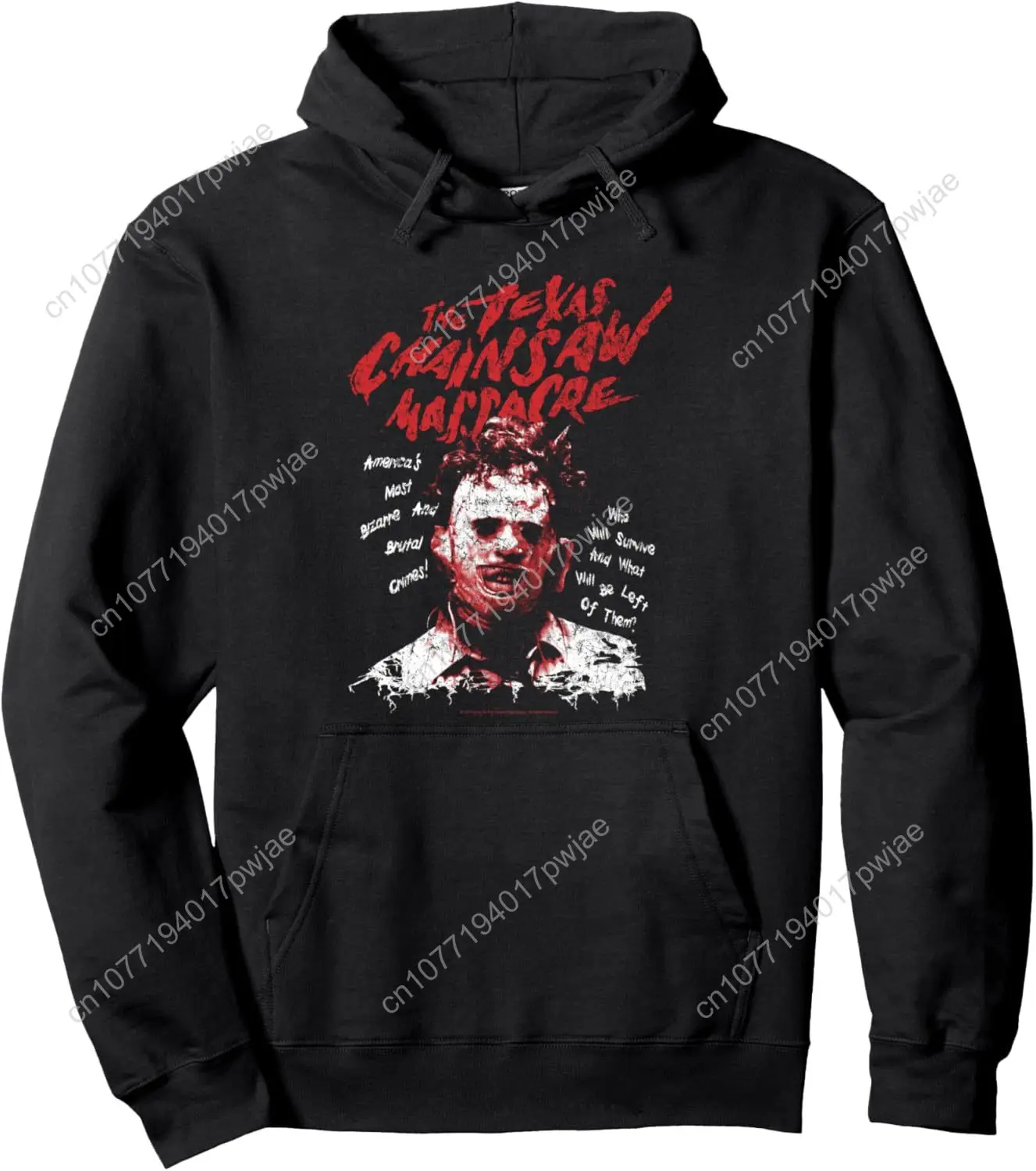 Texas Chainsaw Massacre Leatherface Word Crown Pullover Hoodie