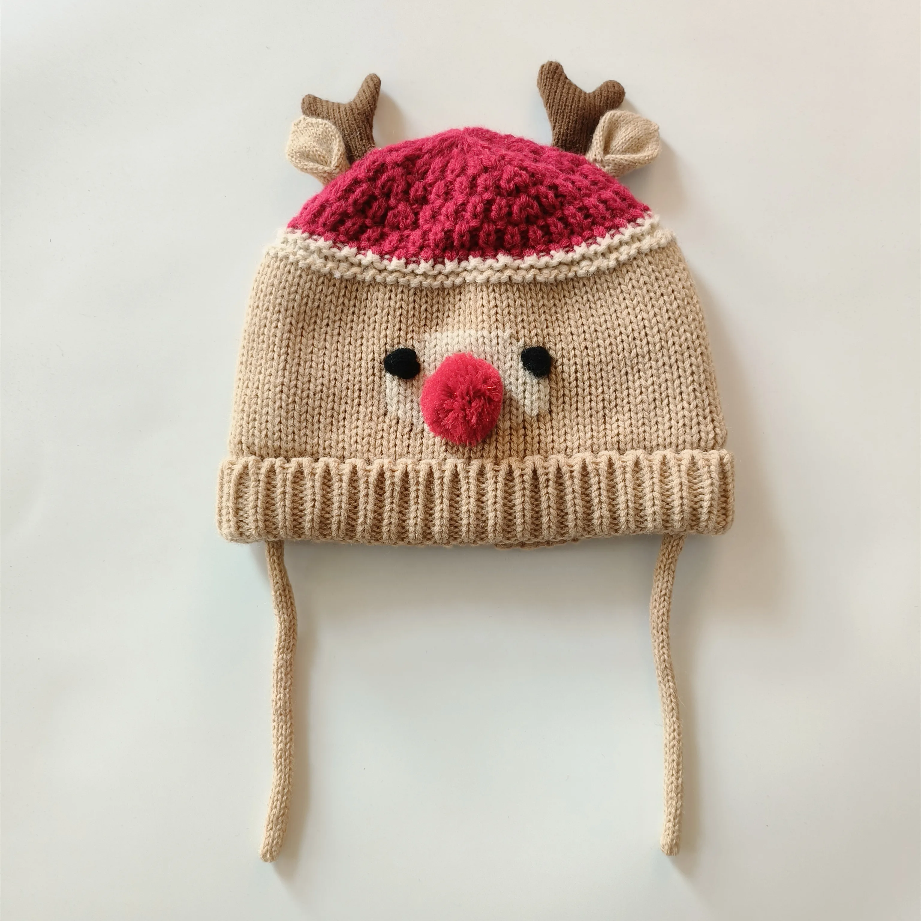 2023 new autumn winter christmas cartoon knitted hats and scarf 2 pieces sets