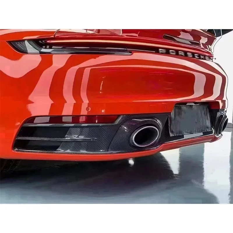 Suitable For 19-23 Porsche 911 Carrera Modified Rear Lip Dry Carbon Fiber Sport Normal Edition Tail Lip