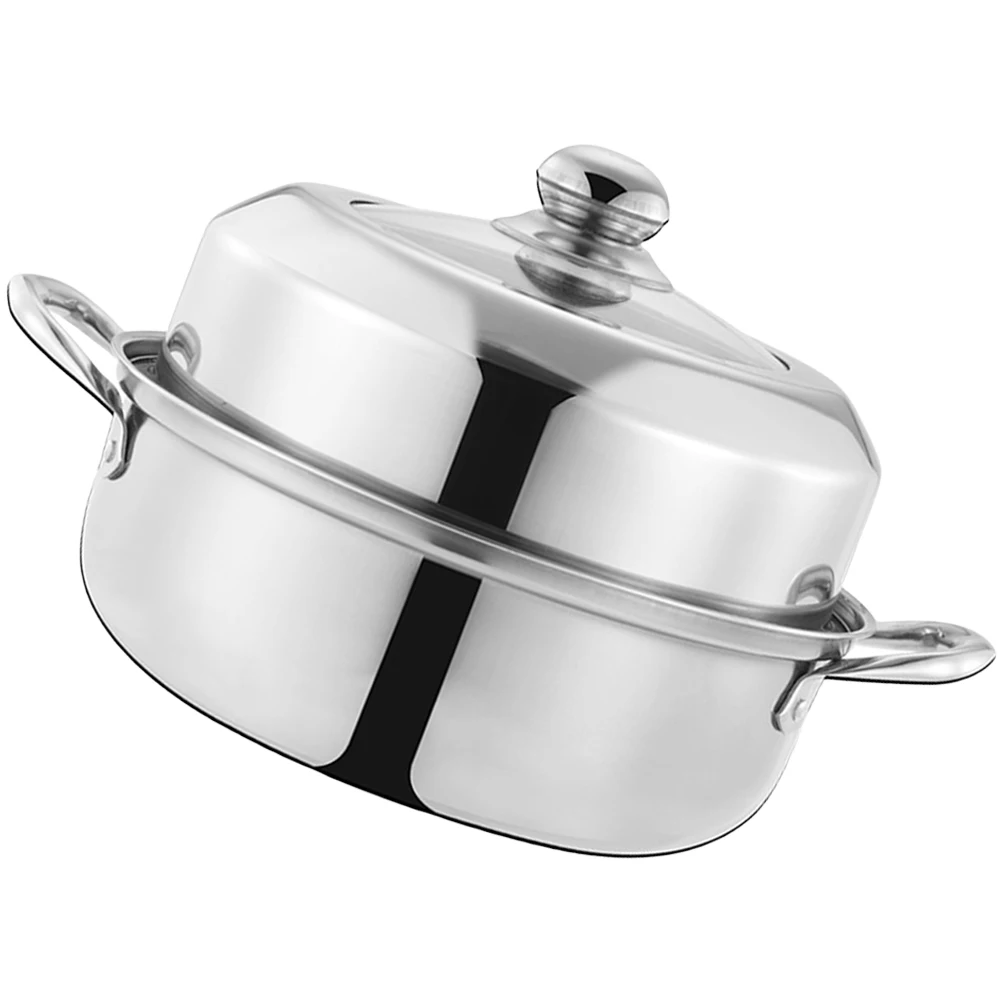 

High Capacity Stainless Steel Steamer Kitchen Cooking Utensil Double Layer Food Steaming Pot