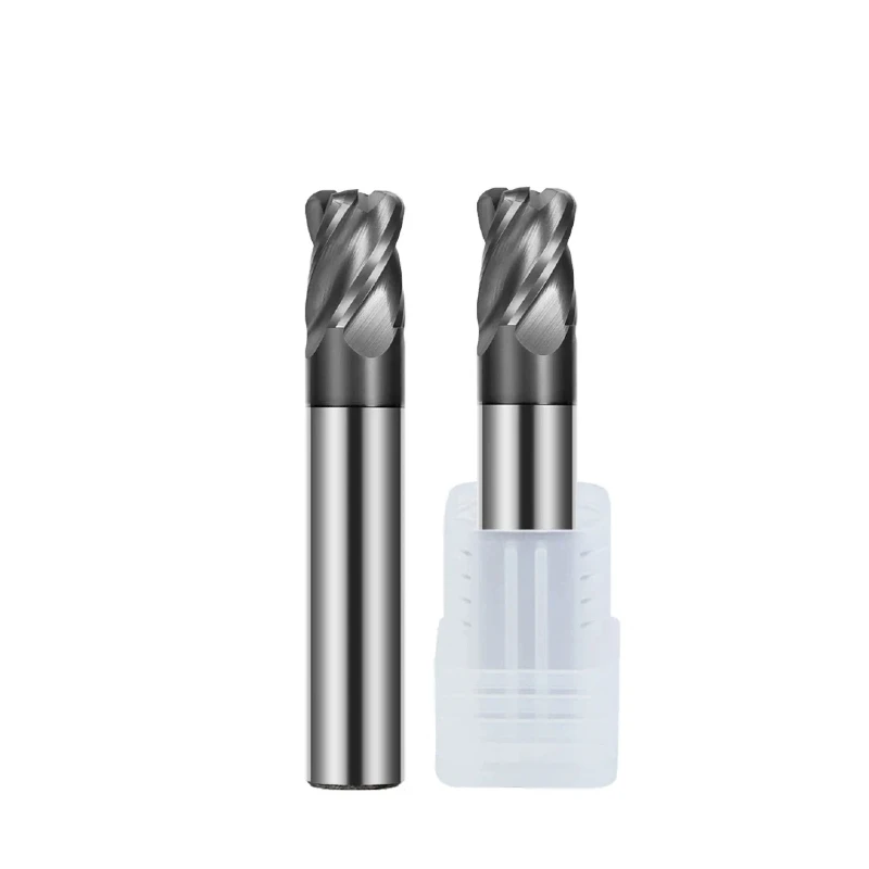 Kurzer Eckradius HRC70 4F Hartmetall-Schaftfräser mit kurzer Nut für Edelstahl R-Kugelkopffräser – Detail 2