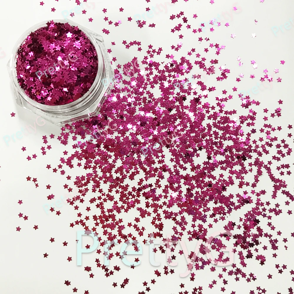 PrettyG 1 Box Mini 1mm Star Sequins Ultra-thin Metallic Colorful Glitter For Gel Nail Art Decoration Handwork DIY Accessories