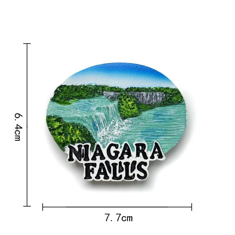 شلالات نياجرا الولايات المتحدة الأمريكية كندا تذكارية مغناطيس الثلاجة ثلاثية الأبعاد الراتنج Imanes Nevera Aimants مغناطيس الثلاجة للثلاجة عناصر ديكور المنزل لطيف #3