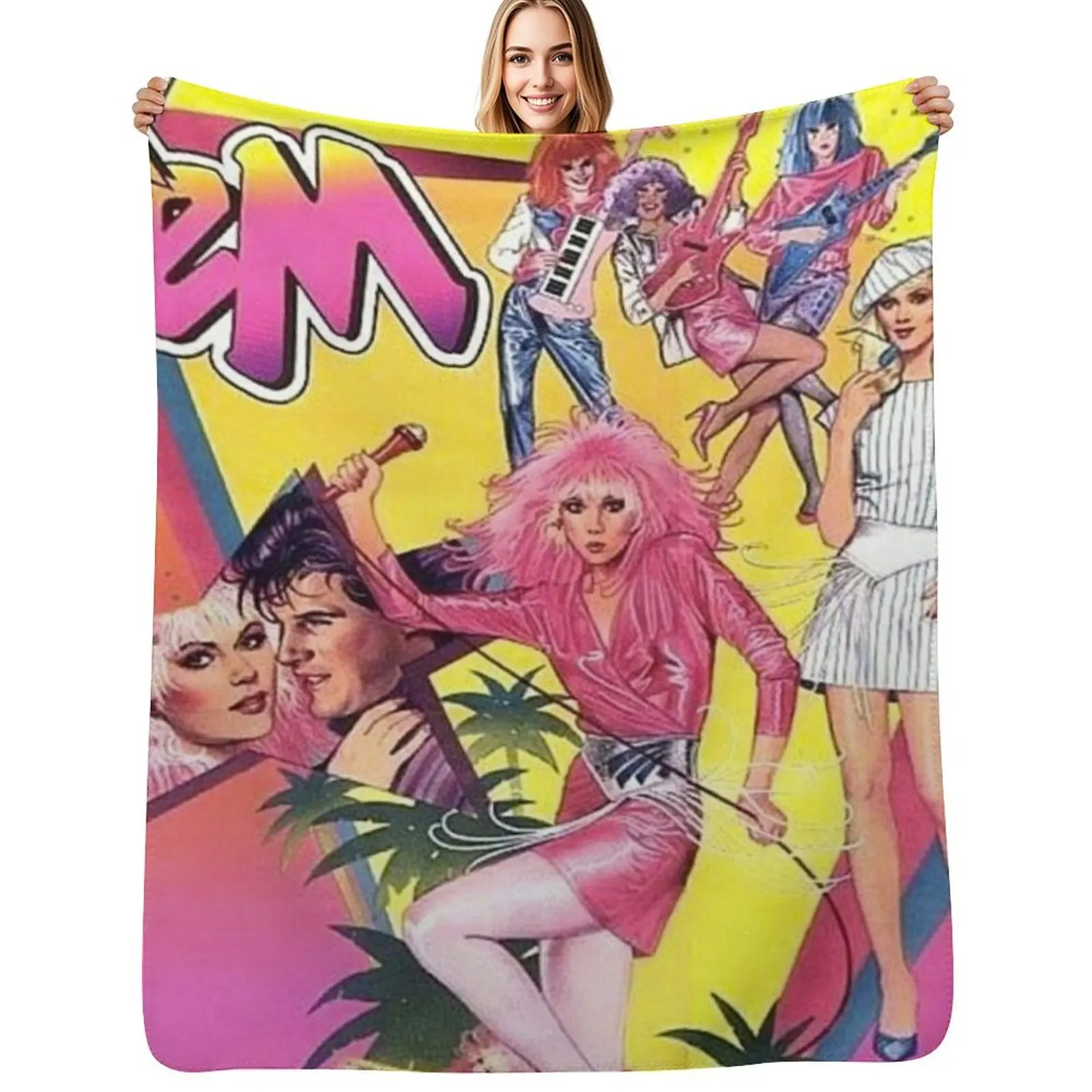 Jem and the holograms Throw Blanket decorative For Decorative Sofa Soft Big Tourist Baby Summer Blankets
